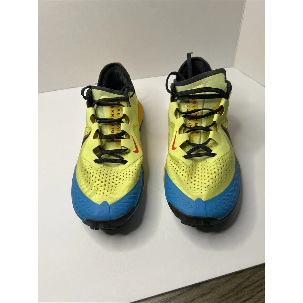 Nike Air Zoom Terra Kiger 7 Trail Shoes Limelight Laser Blue CW6062-300 Size 8.5
